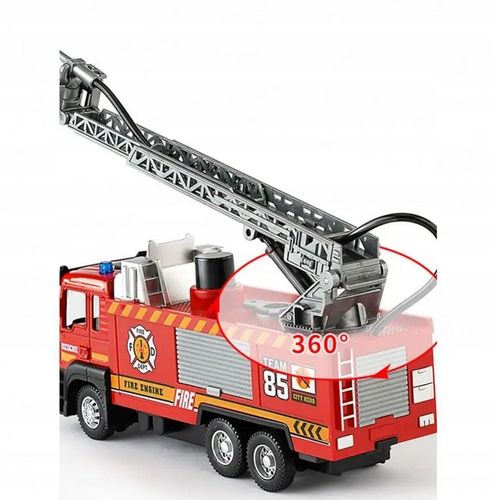 STRAŻ POŻARNA WÓZ SAMOCHÓD STRAŻACKI Z NAPĘDEM LEJE WODĄ ŚWIATŁO DŹWIĘK na Arena.pl
