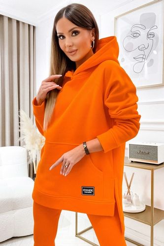 Bluza z kapturem oversize STAY HERE pomarańczowa na Arena.pl