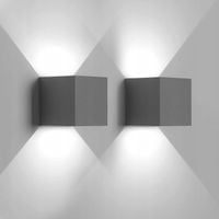Kinkiet Zewnętrzny Lampa Ścienna LED 7W Nowoczesna szara IP65 2 szt
