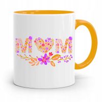 Kubek Żółty Prezent Dla Mamy Matki Mamusi Mom Z Nadrukiem Ze Zdjęciem