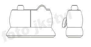 Pokrowce miarowe do OPEL MOVANO B RENAULT MASTER IV 3-osoby 1+2 2010-2019r. zdjęcie 3