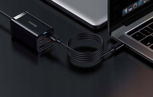 BASEUS SZYBKA ŁADOWARKA ZASILACZ LISTWA GAN3 4X USB-C USB-A 65W KABEL 1,5M na Arena.pl