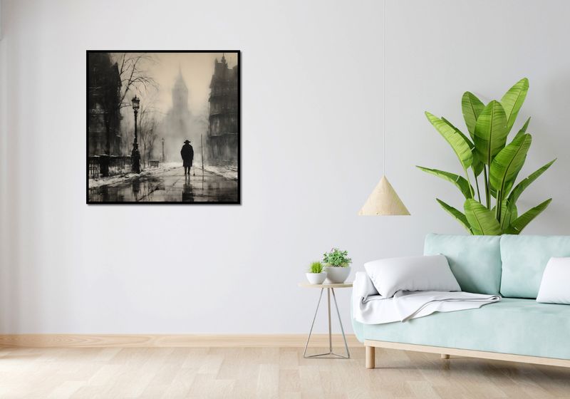 Plakat 90x90cm Mgła nad Londynem zdjęcie 4