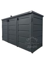 Zabudowa koszy na śmieci wiata  207x80x120 cm 3x240L antracyt ID504