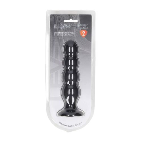 Quad Rattle Liquid Silicone Anal Plug - Xl - Black na Arena.pl