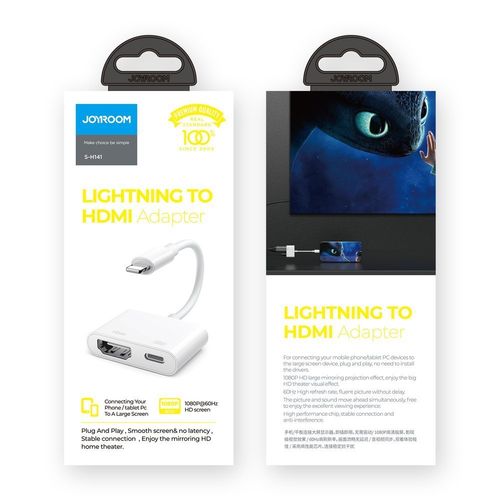 Adapter przejściówka z iPhone Lightning na HDMI FullHD + Lightning biały na Arena.pl
