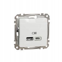 Sedna Design Gniazdo ładowania USB A+C biały