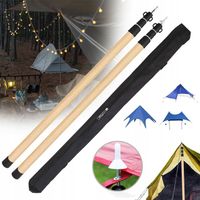 PRĘTY NAMIOTOWE 2 REGULOWANE DRĄŻKI NAMIOTOWE ZE STOPU ALUMINIUM 90-230CM