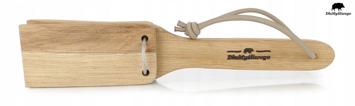 Klasyczna drewniana kołatka klepaczka dla naganiaczy na polowanie zdjęcie 4