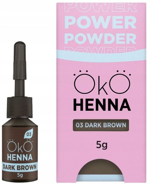 Henna pudrowa do brwi OkO (#03 Dark Brown 5g) zdjęcie 5