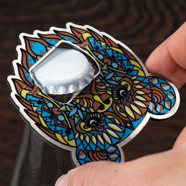 OTWIERACZ STALOWY DO BUTELEK NAPOJÓW KAPSLI MIŚ zdjęcie 2