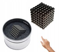 Neocube Klocki Kulki Magnetyczne 5 mm 216 szt Srebrne Tęczowe Zestaw Magnes