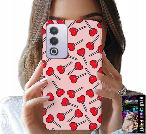 ETUI DO OPPO A80 5G - KOBIECE, MODNE WZORY LIZAKI W SERCA CASE na Arena.pl
