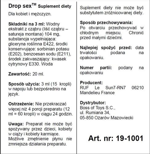 Supl.diety-Drop Sex 20 Ml na Arena.pl