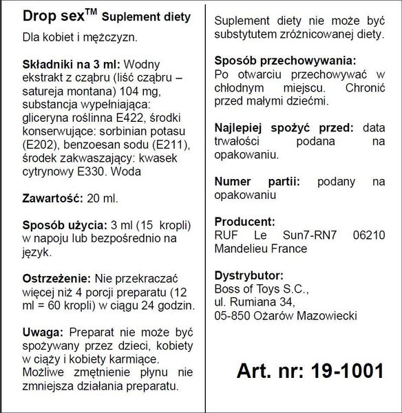 Supl.diety-Drop Sex 20 Ml zdjęcie 2
