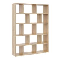 Duży regał wiszący, półka ścienna, 105x18x141 cm, sonoma, mat | TYLETEGOTU