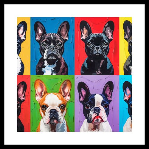 Plakat 40x40cm Buldogi Francuskie na Arena.pl