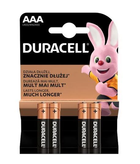 Baterie LR03 AAA MN2400 Basic 4 sztuki Duracell zdjęcie 1