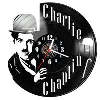 Zegar ścienny z płyty winylowej Charlie Chaplin 1536.14