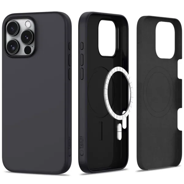 Etui Tech-Protect Silicone MagSafe na iPhone 16 Pro - czarne zdjęcie 1