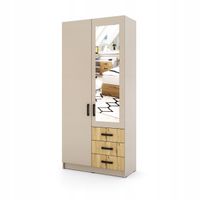 Szafa Sigma K5 1L3SZ z lustrem 90 cm - dąb artisan