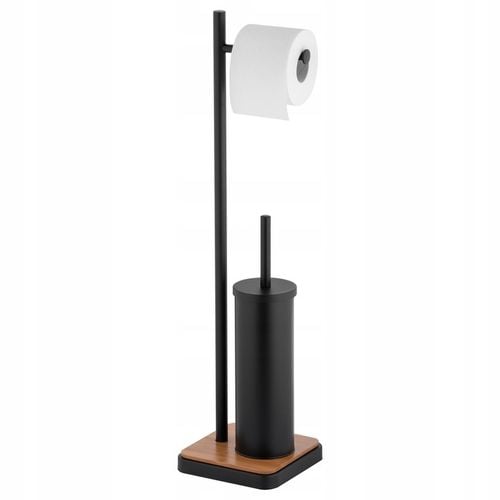 Zestaw łazienkowy KOSZ NA ŚMIECI stojak NA PAPIER TOALETOWY szczotka DO WC na Arena.pl