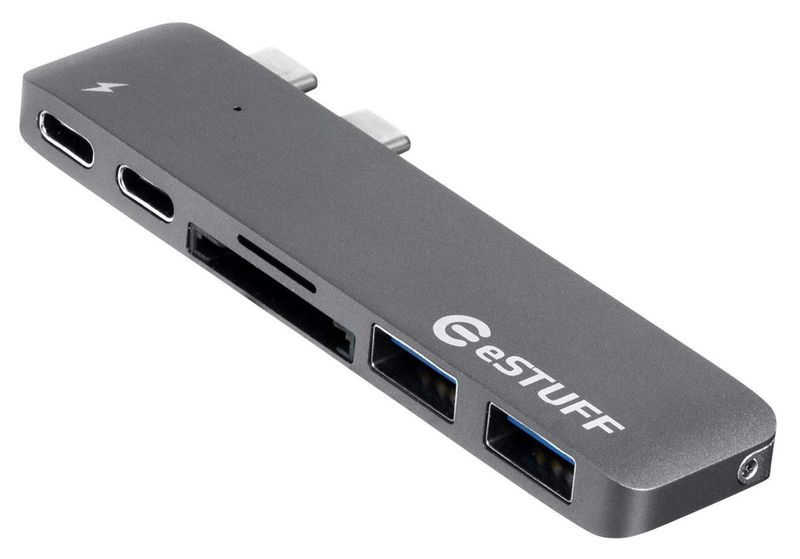 eSTUFF USB-C Slot-in Hub Pro Grey zdjęcie 1