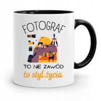 Kubek Czarny Dla Fotografa To Styl Życia Prezent Z Nadrukiem Ze Zdjęciem