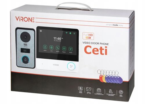 WIDEODOMOFON VIDEO DOMOFON FULL HD 7" CZYTNIK BRELOK MENU PL FURTKA + BRAMA na Arena.pl