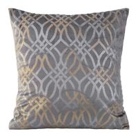 POSZEWKA WELUR VELVET NADRUK BOHO 40X40 CM SZARA