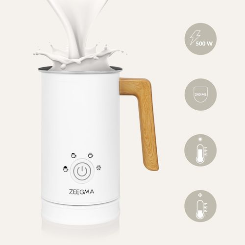ELEKTRYCZNY SPIENIACZ do mleka Podgrzewacz KAWY PIANY LATTE BIAŁY 240ml na Arena.pl