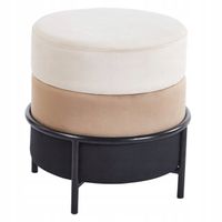 puf p8-fx (b) velvet beż/cappuccino/czarny