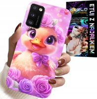 ETUI DO XIAOMI POCO M3 - SŁODKA KACZUCHA, KACZKA NA RÓŻOWYM TLE