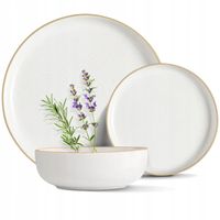 2 x KOMPLET PORCELANA ZESTAW SERWIS OBIADOWY TALERZE 18el 6 OSÓB WZÓR ARTEN