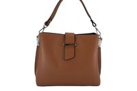 Modny kuferek skórzany - Brązowy jasny