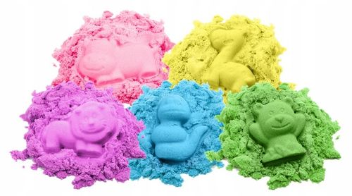 PIASEK KINETYCZNY 3kg BASEN FOREMKI ŁOPATKA PIASKOWNICA WIADERKO ZESTAW XL na Arena.pl