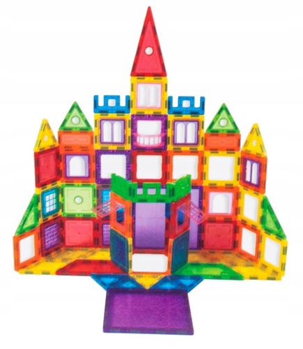 KLOCKI MAGNETYCZNE KONSTRUKCYJNE 3D EDUKACYJNE UKŁADANKA 106 el DLA DZIECI na Arena.pl