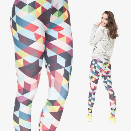 LEGGINSY COLOR TRIANGLES 3D na Arena.pl