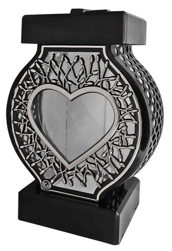 Znicz kapliczka GLAMUR Rattan Duży XL serce srebrny na Arena.pl