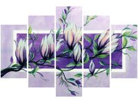 OBRAZ FIOLETOWY KWIAT MAGNOLII