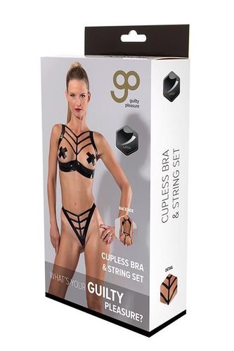 gp datex cupless bra & string set, m na Arena.pl