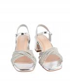 Srebrny - Linzi sandały damskie rozmiar 39