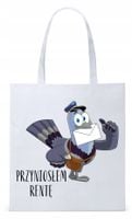 Dla Listonosza Prezent Torba Eco Biała Shopper Z Nadrukiem Ze Zdjęciem