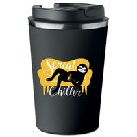 KUBEK TERMICZNY Premium czarny prezent Chill Leniwiec śmieszny KT_435_cz