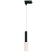 Lampa wisząca słupek Slimi S Orlicki Design do systemu szynowego 1-fazowego czarna różowe złoto