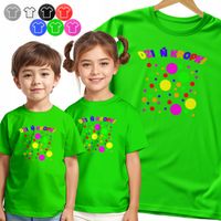 KOSZULKA DZIECIĘCA - DZIEŃ KROPKI KOLOROWE KROPKI WZORY - 158 XL