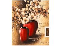 70X50CM OBRAZ KWIATY WAZONIE STORCZYKI ŚCIAN