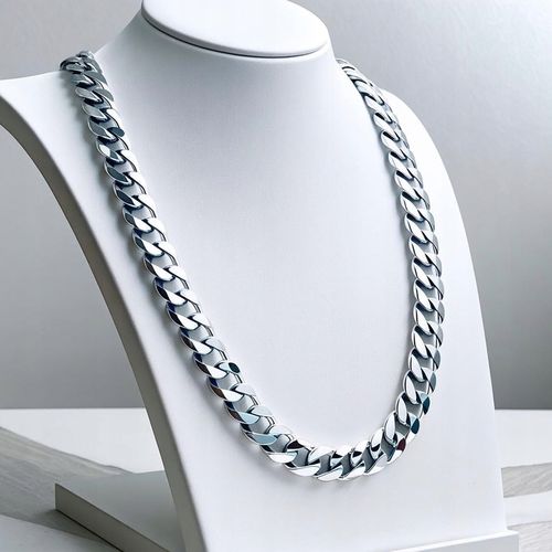 Łańcuszek SREBRNY Męski GRUBY 9mm Łańcuch Pancerka SREBRO 925 PEŁNY na Arena.pl