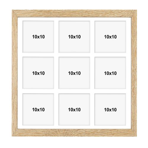 Ramka na 9 zdjęć Hekla 40x40x9 MDF galeria sonoma jasna 1szt. na Arena.pl