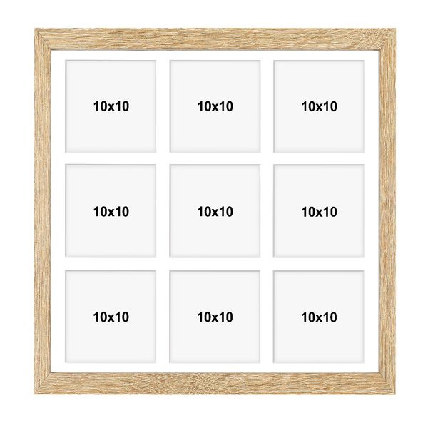 Ramka na 9 zdjęć Hekla 40x40x9 MDF galeria sonoma jasna 1szt. zdjęcie 3
